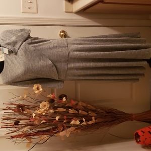 New Women Grey Bottom Pleated Dress😍